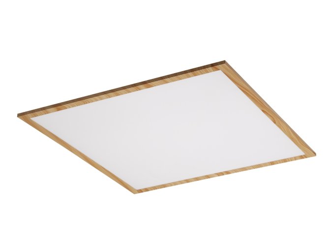 Stropné LED svietidlo Almond s dekorom dreva hranaté 595x595mm 40W