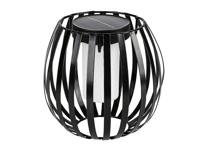 Čierna LED solárna záhradná lampa Savoca 1W