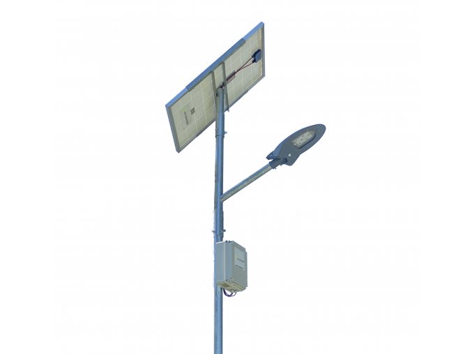 Inteligentné LED solárne verejné osvetlenie 15W so solárnym panelom 130Wp