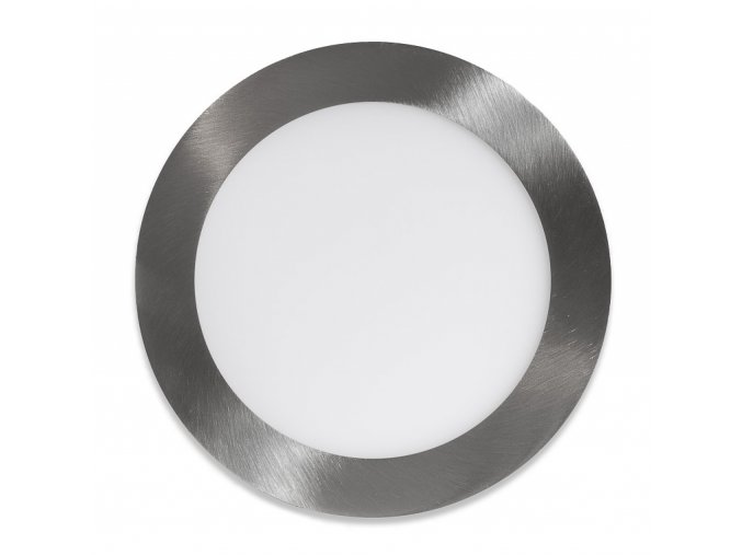 Strieborný vstavaný LED panel guľatý 165mm 12W