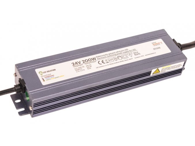 LED zdroj (trafo) 24V 200W IP67