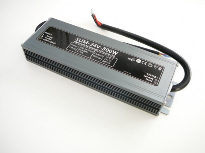 LED zdroj (trafo) 24V 300W IP67 SLIM