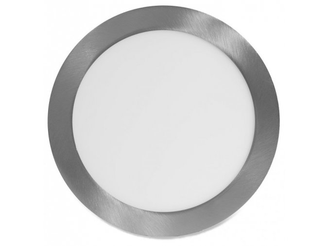 Strieborný vstavaný LED panel guľatý 300mm 25W