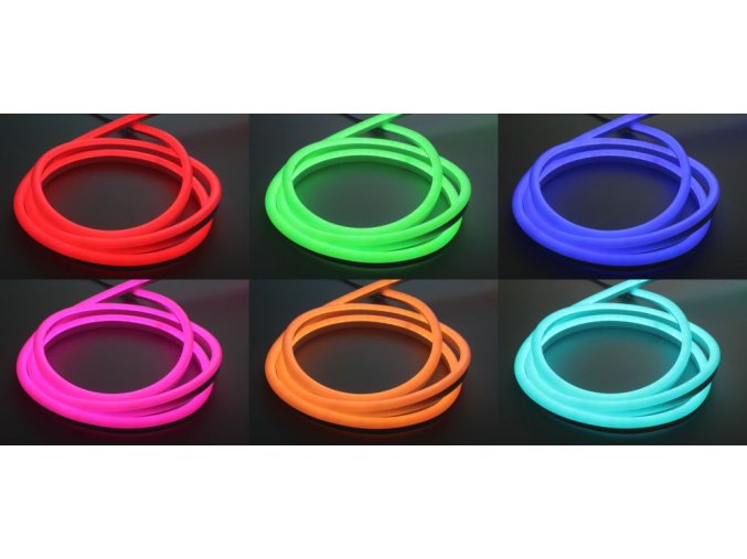 RGB NEON LED pásik 10W/m 230V s krytím IP67