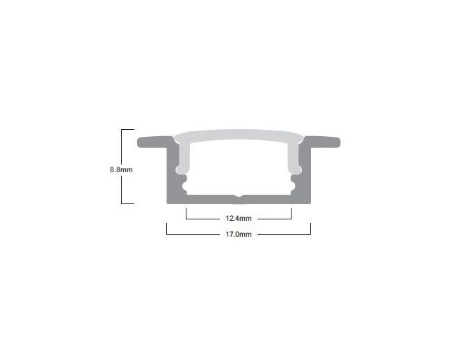 Vstavaný profil pre LED pásiky V1