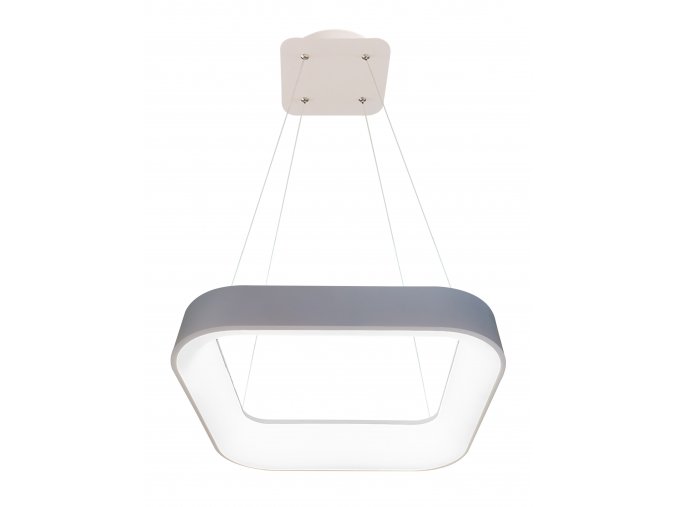 Sivé závesné LED svietidlo hranaté 40W s DO