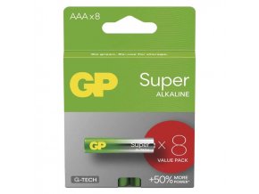 Alkalická batéria GP Super AAA (LR03), 8ks
