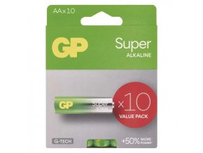 Alkalická batéria GP Super AA (LR6), 10ks