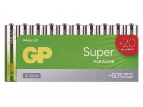 Alkalická batéria GP Super AAA (LR03), 20ks