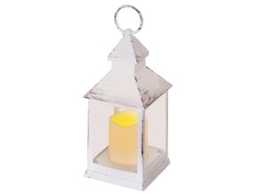Bielý LED lampáš