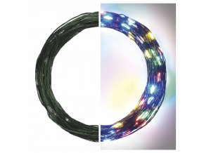 LED vianočný nano reťaz zelený multicolor 15m