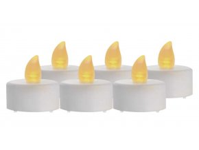LED čajové sviečky biele 6ks
