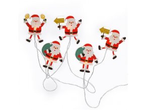 LED vianočná prísavná reťaz Santa 1,2m