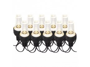 LED vonkajšie reťaz - 10x párty žiarovky, 4,5m studená biela