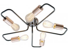 pol pl Lampa sufitowa wiszaca 5X60W E27 czarny HERPE 35 66930 8241 1