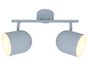 Sivé stropné svietidlo Azuro pre žiarovku 2x E27