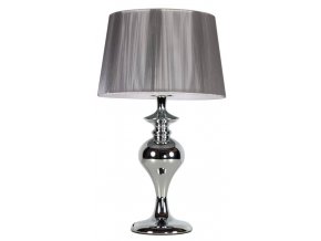 Strieborná stolová lampa Gillenia pre žiarovku 1x E27