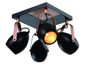 pol pl Lampa czarno miedziana regulowana plafon E14 4x40W Anica 98 83128 71830 1