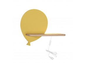 Nástenné svietidlo policové 4W, žltý balónik - s napájacím káblom