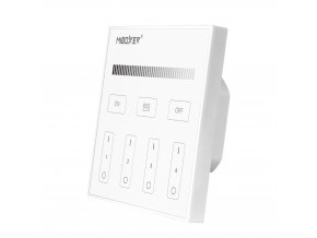 Mi-Light RF Nástenný diaľkový ovládač pre jednofarebné LED pásiky, 4-kanálový, AC 230V
