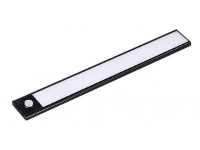 Čierne nábytkové LED svietidlo 60cm 2,5W s pohybovým čidlom