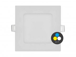 Biely vstavaný LED panel hranatý 120 x 120mm 6W 24V CCT