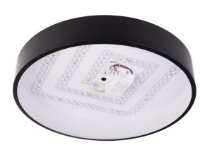 SMART TUYA Čierne LED stropné svietidlo guľaté 500mm 48W CCT s DO