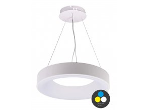 Biele závesné LED svietidlo guľaté 600mm 60W CCT