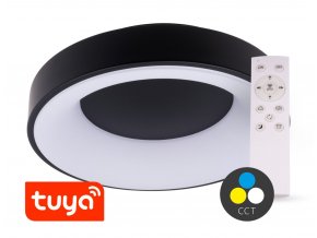 SMART TUYA Čierne LED stropné svietidlo guľaté 600mm 60W CCT s DO