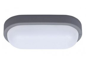 Šedé LED stropné/nástenné oválne svietidlo 20W I54