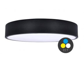 Čierne LED stropné svietidlo guľaté 300mm 36W CCT