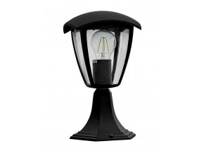 Čierna záhradná lampa pre LED žiarovku E27 29cm