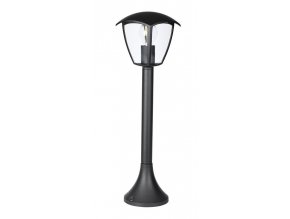 Čierna záhradná lampa pre LED žiarovku E27 60cm