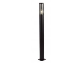 Čierny záhradný stĺpik pre LED žiarovku E27 100cm