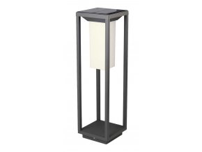 Sivé LED záhradné solárne svietidlo s pohybovým čidlom 500mm 2W IP65