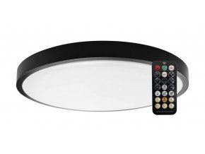 Čierne prisadené LED svietidlo okrúhle 350mm 24W IP44 s pohybovým MW čidlom a DO