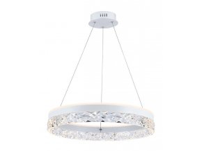 Biele závesné LED svietidlo okrúhle dizajnové 50cm 25W