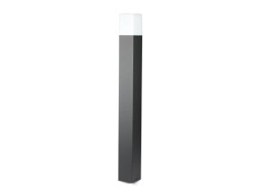 Čierny záhradný hranatý stĺpik pre žiarovku GU10 80cm