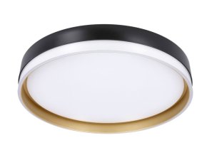 Čierno-bielo-zlaté LED stropné svietidlo Manhattan okrúhle 24W