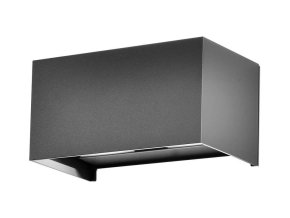 Sivé fasádne LED svietidlo obdĺžnikové 24W IP65