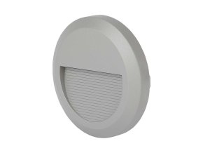 Sivé LED schodiskové svietidlo okrúhle 2W IP65