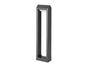 Antracitové záhradné LED stĺpikové svietidlo Medna náklopné 8W IP54 65cm