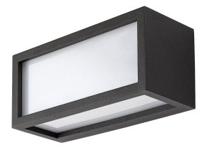 Čierne fasádne LED svietidlo Lublin 10W IP54