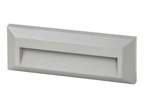 Sivé schodiskové LED svietidlo Pueblo 1,6 W IP65