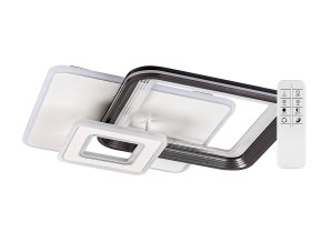 Šedé stropné LED svietidlo Stregobor 495x495mm 48W CCT s DO