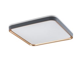 Sivo-zlaté stropné LED svietidlo Liatris hranaté 395x395mm 26W
