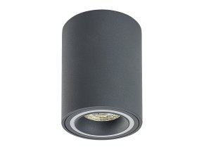 Sivé stropné svietidlo Kobald okrúhle pre žiarovku GU10