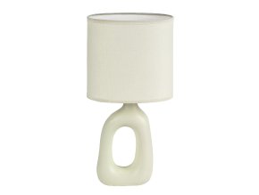 Biela stolová lampa Sylira pre žiarovku E14