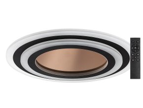 Čierno-zlaté stropné LED svietidlo Taneli2 okrúhle 450mm 56W