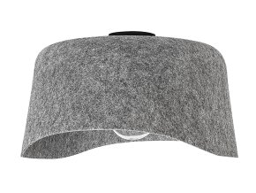 Sivé stropné svietidlo Farelia pre žiarovku E27